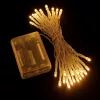 Fényfüzér 5m elemes meleg fehér 50 LED 8 fénymód kültéri/beltéri