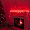 Fényfüzér 5m elemes piros 50 LED 8 fénymód kültéri/beltéri