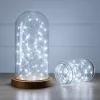 Fényhuzal 10m elemes hideg fehér 100 LED 8 fénymód kültéri/beltéri