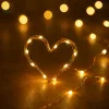 Fényhuzal 2m gombelemes meleg fehér 3 fénymód 20 LED