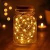 Fényhuzal 2m gombelemes meleg fehér 3 fénymód 20 LED