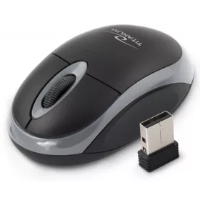   Titanum vezeték nélküli 2.4GHz optikai egér 3D USB csatlakozással - fekete