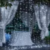 Crystal LED Fényfüggöny 2x1,5m hideg fehér 8 fénymód toldható kültéri/beltéri