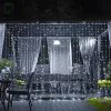 Crystal LED Fényfüggöny 2x2m hideg fehér 8 fénymód toldható kültéri/beltéri