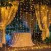 Crystal LED Fényfüggöny 2x2m meleg fehér 8 fénymód toldható kültéri/beltéri