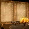 Crystal LED Fényfüggöny 2x2m meleg fehér 8 fénymód toldható kültéri/beltéri