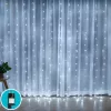 Crystal LED Fényfüggöny 3x3m hideg fehér 8 fénymód toldható kültéri/beltéri