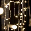 Crystal LED Fényfüggöny 3x3m meleg fehér 8 fénymód toldható kültéri/beltéri