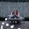 Fényháló 2x2m hideg fehér 160 LED 8 fénymód toldható kültéri/beltéri