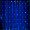 Fényháló 2x2m kék 160 LED 8 fénymód toldható kültéri/beltéri