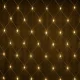 Fényháló 2x2m meleg fehér 160 LED 8 fénymód toldható kültéri/beltéri