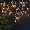 Jégcsap Fényfüzér 20m meleg fehér 400 LED 8 fénymód toldható kültéri/beltéri