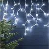 Jégcsap Fényfüzér 5m hideg fehér 180 LED 8 fénymód toldható kültéri/beltéri
