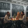 Jégcsap Fényfüzér 5m hideg fehér 180 LED 8 fénymód toldható kültéri/beltéri