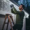 Jégcsap Fényfüzér 5m hideg fehér 180 LED 8 fénymód toldható kültéri/beltéri