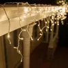 Jégcsap Fényfüzér 5m meleg fehér 180 LED 8 fénymód toldható kültéri/beltéri