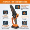 Haina Ágvágó Láncfűrész Készlet Dupla 88V Akkuval 6" HM-6801