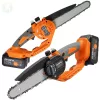 Haina HM-6819 modern szénkefe nélküli (Brushless) mini láncfűrész több nézetből