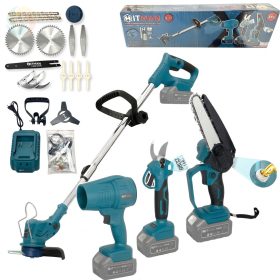   Hitman 4in1 Akkus Kerti Szett - Fűkasza, Láncfűrész, Metszőolló, Lombfúvó HT-BACD-7435Max