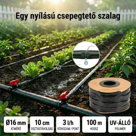   100m csepegtető szalag 16mm, 10cm osztás, 3l/h Micul Fermier GF-2590