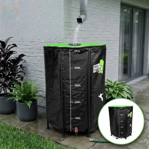 500L-es esővízgyűjtő tartály összecsukható flexibilis Micul Fermier MF-UG3010