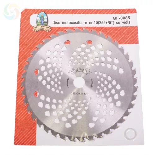Vidiás fűkasza vágókorong - 40 fogas, 255 mm (Extra tartós)