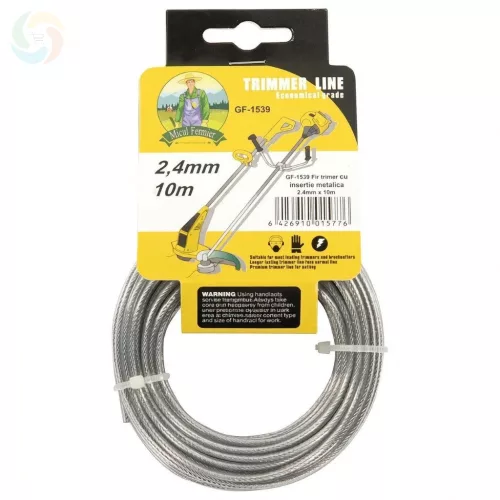 Fémszálas fűkasza damil 10m (2.4-3mm)