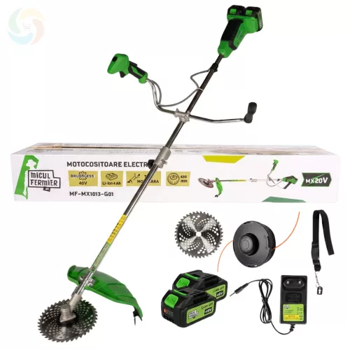 Micul Fermier Ultra PRO Max dupla akkus fűkasza szett 20V (2x4Ah Akkumulátorral) MX1013