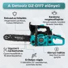 Detoolz benzines egykezes 12" láncfűrész 25 cm³ 1,2 LE DZ-D117