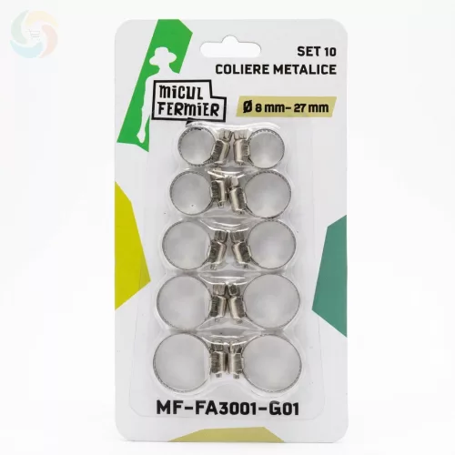 10 darabos tömlőbilincs készlet 8-27mm