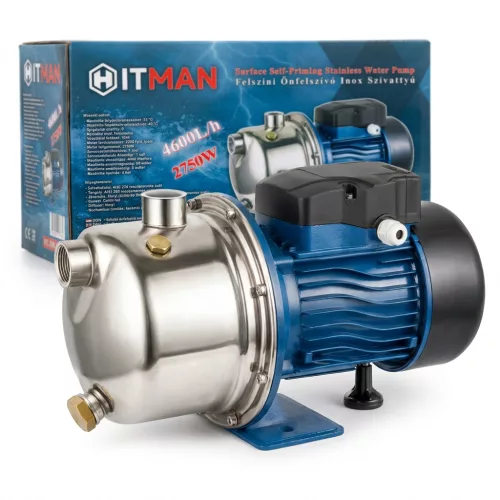 Hitman INOX kerti szivattyú rozsdamentes 2750W, 4600l/h, 44m HT-JSM-6843NX