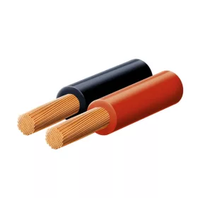   SAL KL 1,5 hangszóróvezeték, piros-fekete, 2 x 1,5 mm2, 0,1 mm elemi szál, 100 m/ tekercs