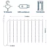 Távirányítós Micro LED Fényfüggöny USB 2x2m hideg fehér 8 fénymód kültéri/beltéri