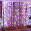 Távirányítós Micro LED Fényfüggöny USB 2x2m színes 8 fénymód kültéri/beltéri