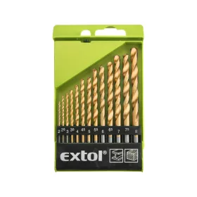   EXTOL CRAFT fémcsigafúró klt. HSS TITÁN bevonatú; 13db, 2-8mm, (műanyag dobozban)