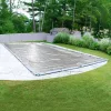 Silverado Téli Védőtakaró 6.0 x 3.0 m Medencéhez, Négyszög Alakú, Földbe Süllyeszthető, Ezüst/Fekete