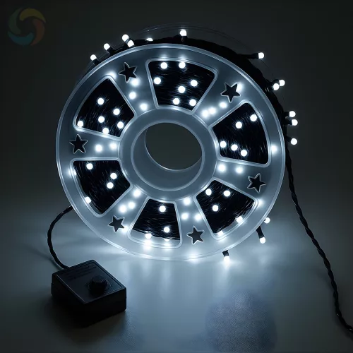 Minigömb Fényfüzér 8 fénymód 100m hideg fehér 500 LED kültéri/beltéri