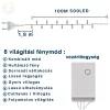 Minigömb Fényfüzér 8 fénymód 100m színes 500 LED kültéri/beltéri
