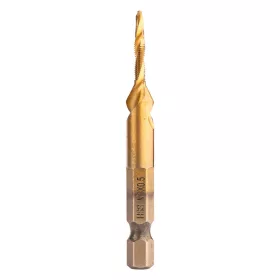   NEO TOOLS Gépi menetfúró, 2az1ben előfúró éllel, HSS-Titán, M3X0,5mm, hatszög szárral 08-949