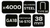 NEO TOOLS Tűzőkapocs, horganyzott 90-es tipus, pneumatikus tűzőgéphez (14-570), GA18, 38mm, 4000db 14-630
