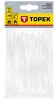 TOPEX KÁBELKÖTEGELŐ, gyorskötöző, 2,5mm x 100mm, fehér, 100db 44E975