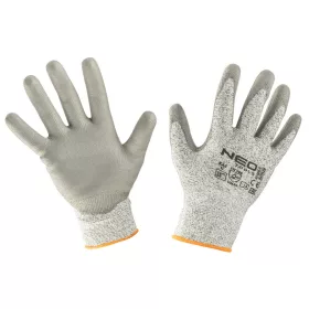   NEO TOOLS Munkakesztyű, vágásbiztos kesztyű, PU bevonattal, 4X43D, 8" 97-609-8