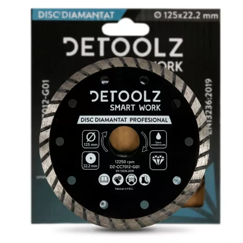 Detoolz turbo gyémántvágó korong 125mm vágáshoz DZ-CC7012