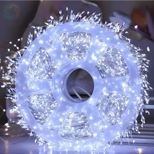 Tündér fényfüzér 30m hideg fehér 1000 LED 8 fénymód kültéri/beltéri
