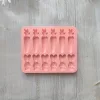 12-üreges szilikon nyúl és répa alakú forma cukorkához, csokoládéhoz és tortához