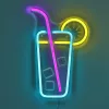 Élénk Citrom & Jégkocka LED Neon Tábla