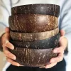 2 darabos Kókuszdióhéj Tál Kanállal (1 db tál, 1 db kanál)