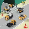 6 darabos öntött építőipari jármű játékkészlet