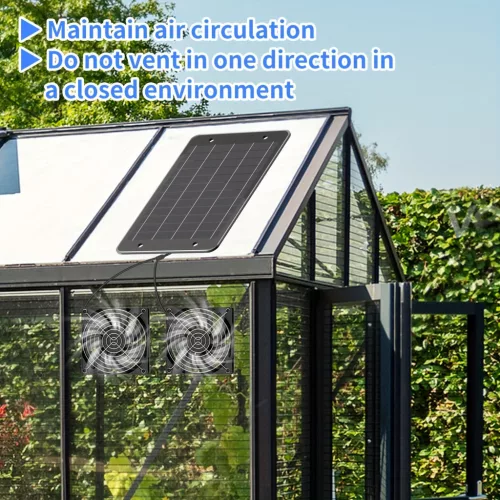 Két ventilátorral ellátott napelemes légáramlás-szabályozó készlet