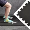 46 fekete EVA egymásba illeszkedő fitnesz szőnyegek Barna/EVA-Keresztminta-46 darab
